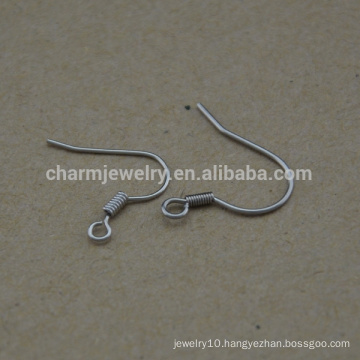 BXG022 Stainless Steel Ear Wires Coil Fishhook , Earring Hooks, Nickel Free earring findings for Jewelry-Making